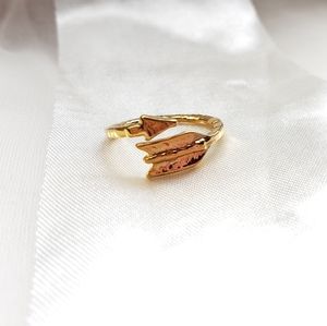 Dainty Goldtone Arrow Ring